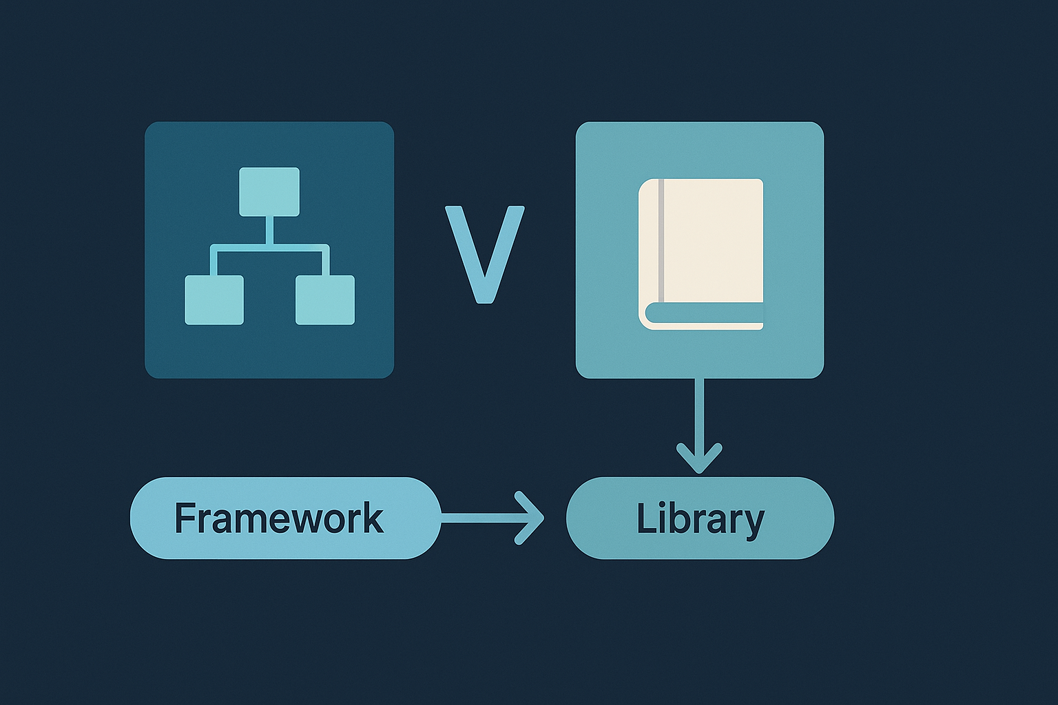 Core Architecture: Framework vs. Library visual